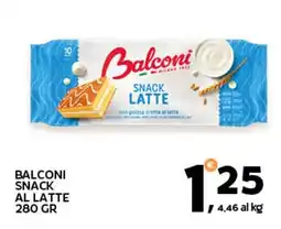Extra Supermercati Balconi snack al latte offerta