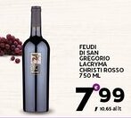 Extra Supermercati Feudi di san gregorio lacryma christi rosso offerta