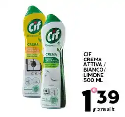 Extra Supermercati Cif crema attiva / bianco/ limone offerta