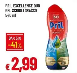 Galassia Pril excellence duo gel sciogli grasso offerta