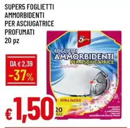 Galassia Super5 foglietti ammorbidenti per asciugatrice profumati offerta