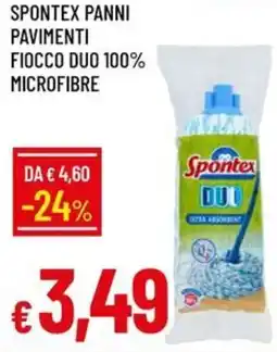 Galassia Spontex panni pavimenti fiocco duo 100% microfibre offerta