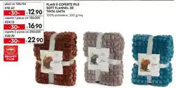 Bennet Plaid e coperte pile soft flannel 3D tinta unita offerta