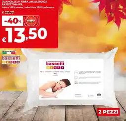 Bennet Guanciale in fibra anallergica BASSETTIMANIA offerta