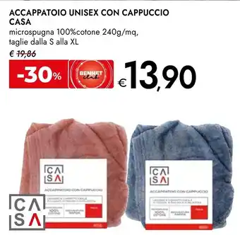Bennet Accappatoio unisex con cappuccio CASA offerta