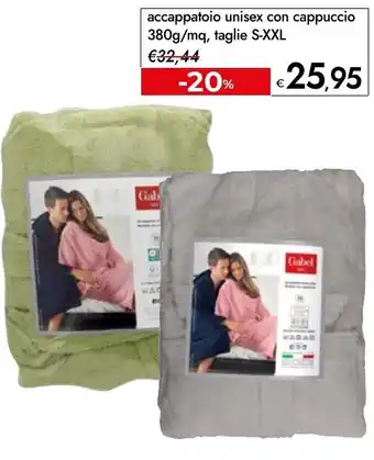 Bennet Linea spugna GABEL accappatoio unisex con cappuccio offerta