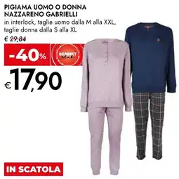 Bennet Pigiama uomo o donna nazzareno GABRIELLI offerta