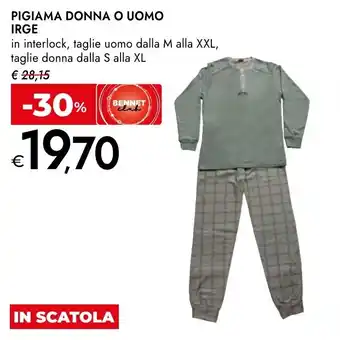 Bennet Pigiama donna o uomo IRGE offerta