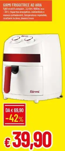 Galassia Girmi friggitrice ad aria offerta