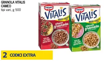 Bennet Granola vitalis CAMEO offerta