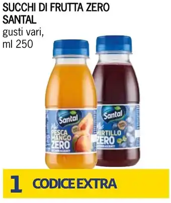 Bennet Succhi di frutta zero SANTAL offerta