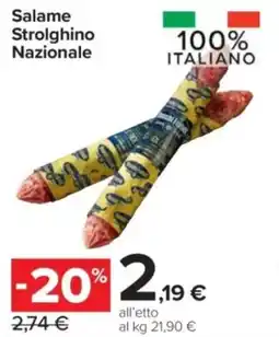 Carrefour Express Salame Strolghino Nazionale offerta