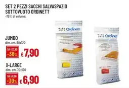 Galassia Set 2 pezzi sacchi salvaspazio sottovuoto ordinett offerta