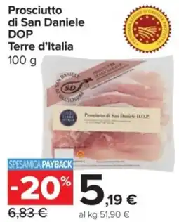Carrefour Express Prosciutto di San Daniele DOP Terre d'Italia offerta
