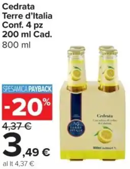 Carrefour Express Cedrata Terre d'Italia Conf. 4 pz offerta