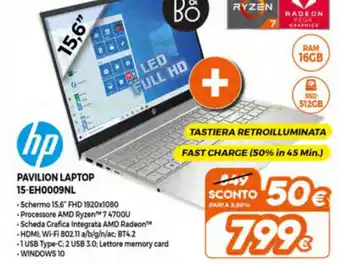 HP Pavilion Laptop 15-EH0009NL