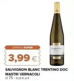 Tigre Sauvignon blanc trentino doc mastri vernacoli offerta