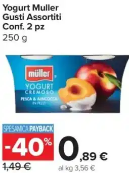 Carrefour Express Yogurt Muller Gusti Assortiti Conf. 2 pz offerta