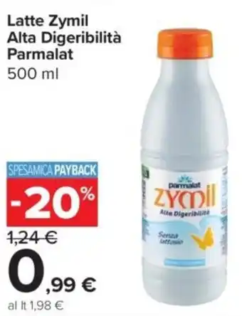 Carrefour Express Latte Zymil Alta Digeribilità Parmalat offerta