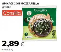 Tigre Consilia spinaci con mozzarella offerta