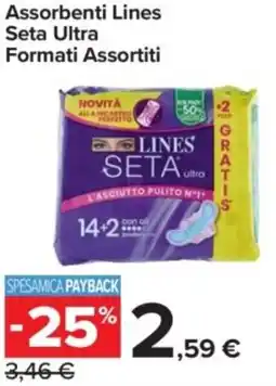 Carrefour Express Assorbenti Lines Seta Ultra offerta