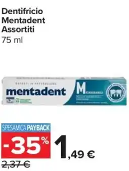 Carrefour Express Dentifricio Mentadent offerta