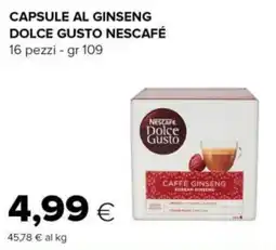 Tigre Capsule al ginseng dolce gusto NESCAFÉ offerta