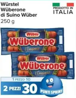 Carrefour Express Würstel Wüberone di Suino Wüber offerta