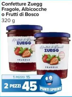 Carrefour Express Confetture Zuegg Fragole, Albicocche o Frutti di Bosco offerta