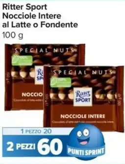 Carrefour Express Ritter Sport Nocciole Intere al Latte o Fondente offerta