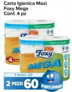 Carrefour Express Carta Igienica Maxi Foxy Mega Conf. 4 pz offerta