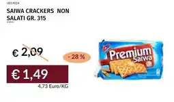 Prezzemolo e Vitale Saiwa crackers non salati offerta