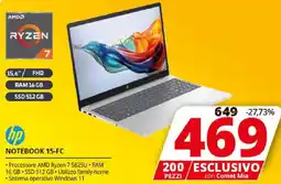 Comet hp NOTEBOOK 15-FC offerta