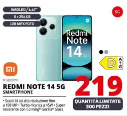 Comet XIAOMI REDMI NOTE 14 5G SMARTPHONE offerta