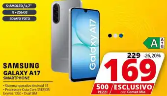 Comet SAMSUNG GALAXY A17 SMARTPHONE offerta