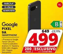 Comet Google PIXEL 9A SMARTPHONE offerta