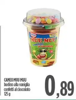 Ciro Amodio CAMEO MUU MUU budino alla vaniglia confetti al cioccolato offerta