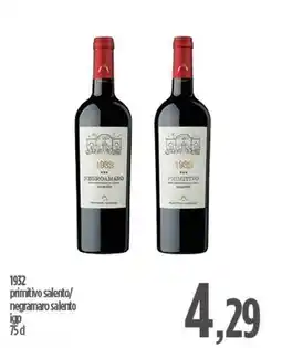 Ciro Amodio 1932 primitivo salento/ negramaro salento igp offerta