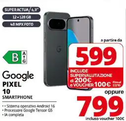 Comet Google PIXEL 10 SMARTPHONE offerta
