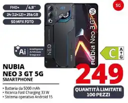 Comet NUBIA NEO 3 GT 5G Smartphone offerta