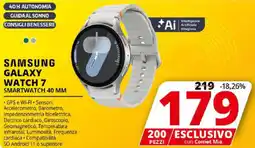 Comet SAMSUNG GALAXY WATCH 7 SMARTWATCH 40 MM offerta