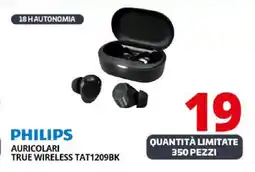 Comet PHILIPS AURICOLARI TRUE WIRELESS TAT1209BK offerta