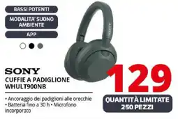 Comet SONY CUFFIE A PADIGLIONE WHULT900NB offerta
