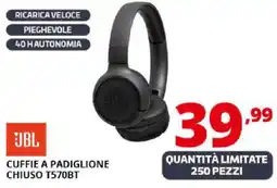 Comet JBL CUFFIE A PADIGLIONE CHIUSO T570BT offerta