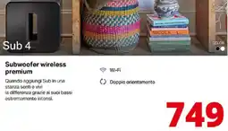Comet SONOS Subwoofer wireless premium offerta