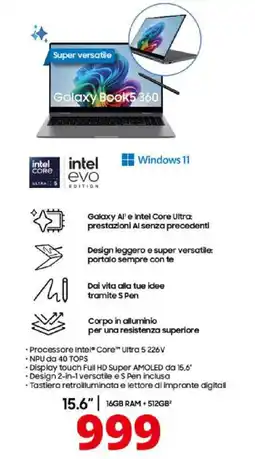 Comet SAMSUNG Galaxy Book5 15.6'' offerta