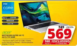 Comet acer NOTEBOOK ASPIRE GO 15 AG15-71P-56N9 offerta