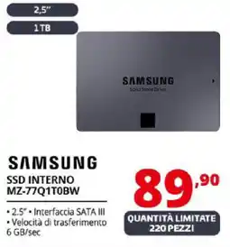 Comet SAMSUNG SSD INTERNO MZ-77Q1T0BW offerta
