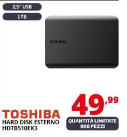 Comet TOSHIBA HARD DISK ESTERNO HDTB510EK3 offerta