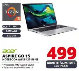 Comet acer ASPIRE GO 15 NOTEBOOK AG15-42P-R8NS offerta